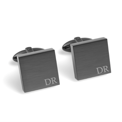 Initials Engraved Square Cufflinks