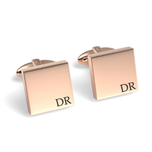 Initials Engraved Square Cufflinks