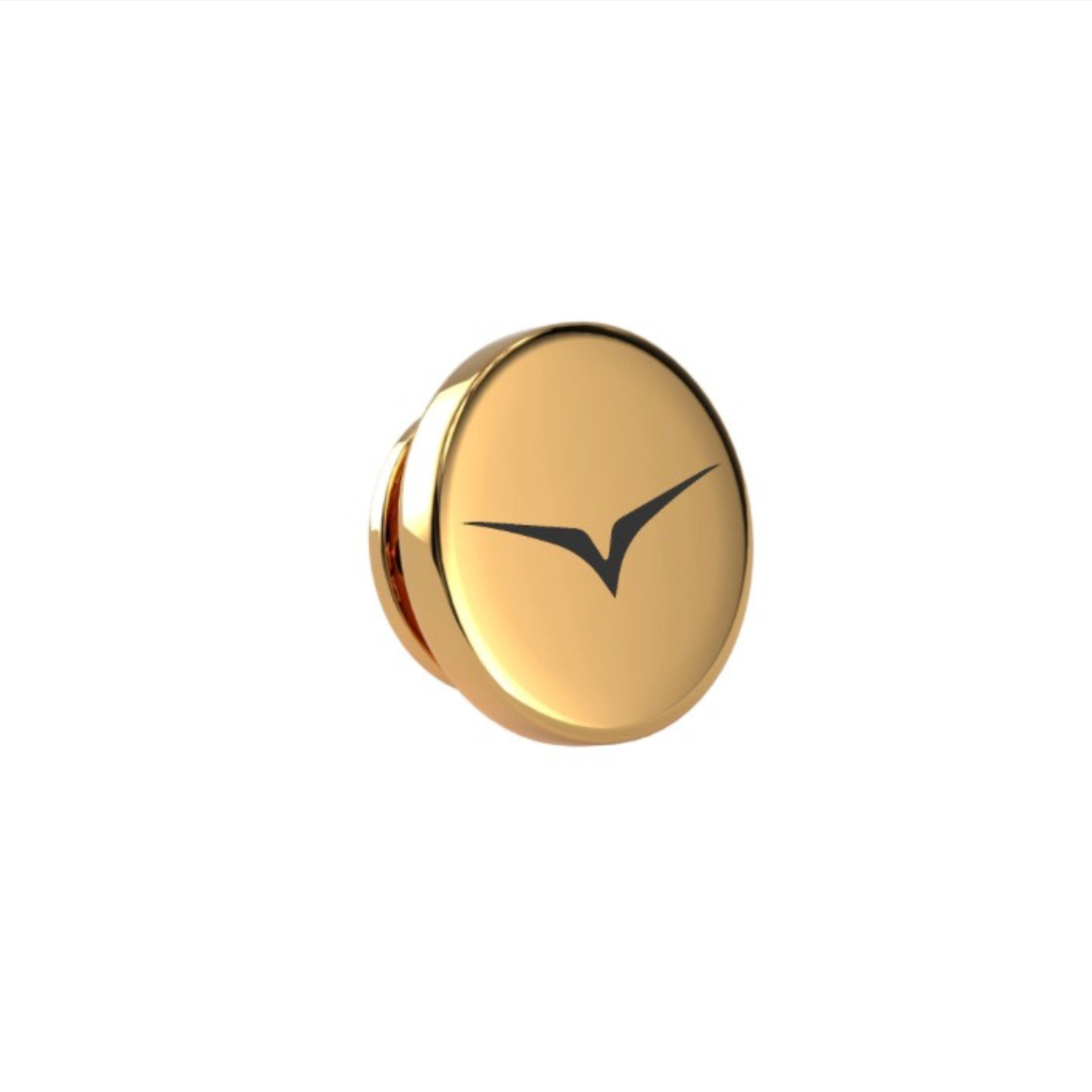 Custom Logo Engraved Round Lapel Pin