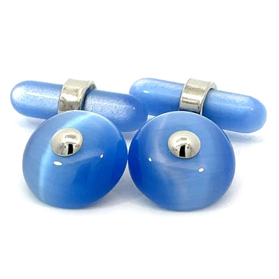Oracle Blue Cufflinks (with Chain)