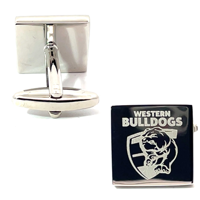 Silver Western Bulldogs AFL Cufflinks