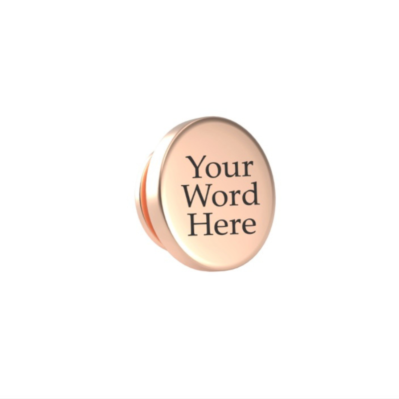 Custom Word Engraved Round Lapel Pin