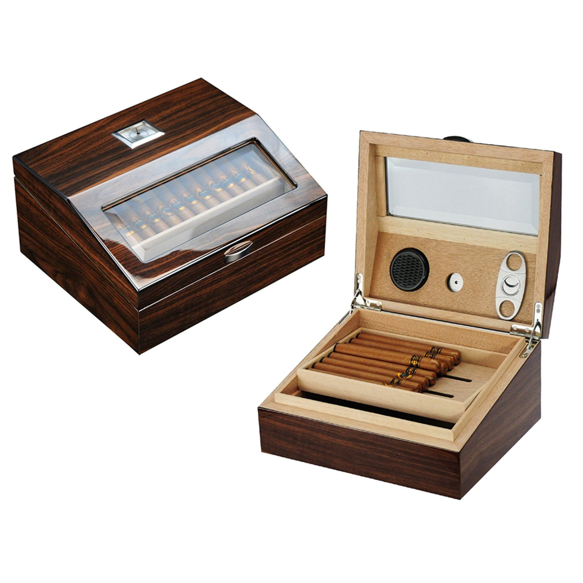 Seconds - 50 CT Walnut Cigar Humidor Wooden Cabinet for Cigars (B)
