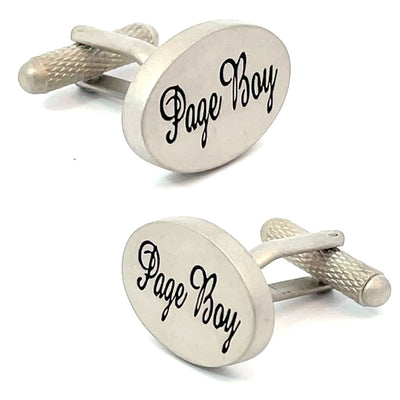 Page Boy Script Wedding Cufflinks