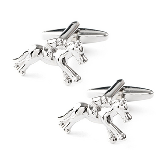 Boutons de Manchette Argent Courses Hippiques "Melbourne Cup"