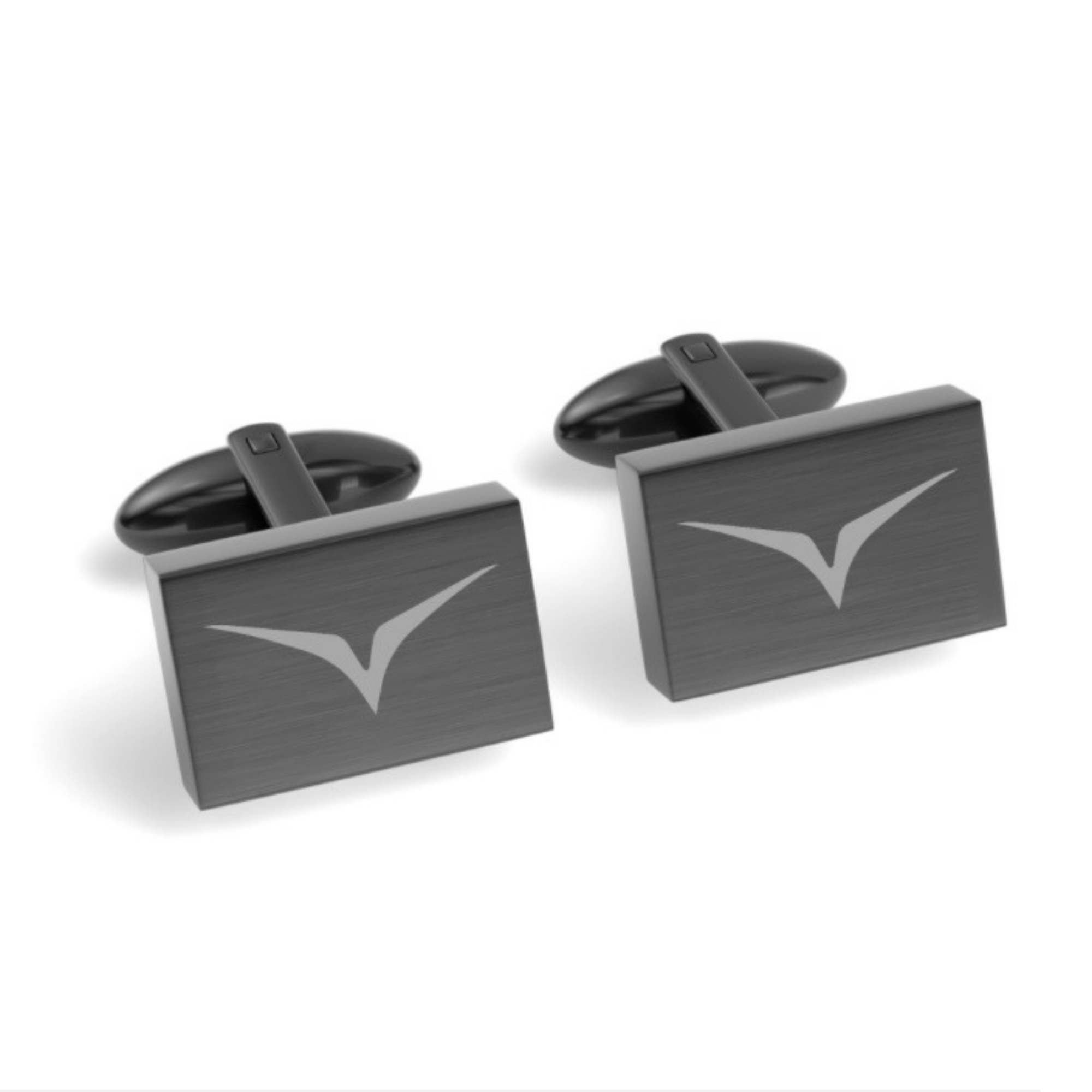 Custom Logo Engraved Rectangle Cufflinks