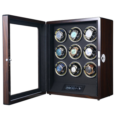 Albany Watch Winder for 9 Watches with Fingerprint Lock