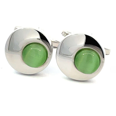 Offcentre Green Cufflinks