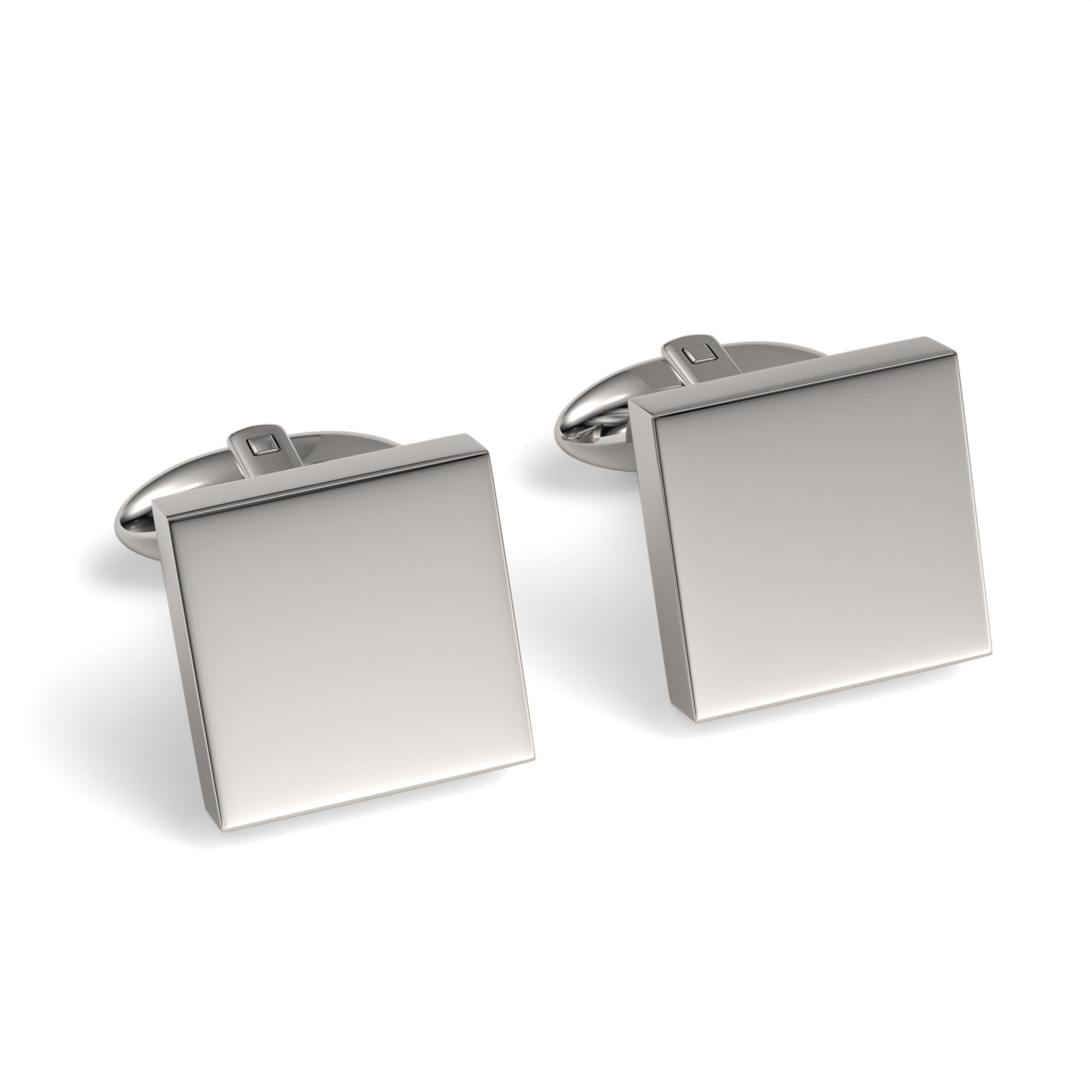 Custom Logo Engraved Square Cufflinks