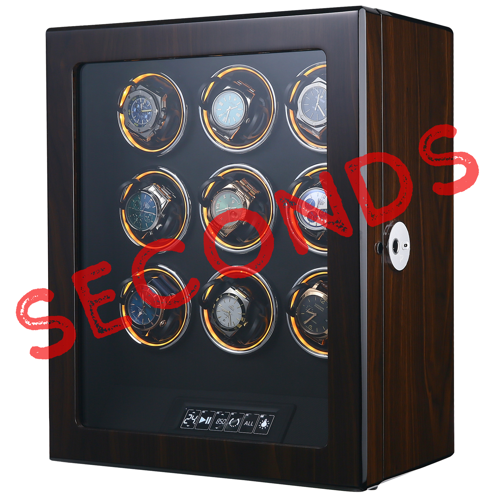 Seconds - Albany Watch Winder for 9 Watches with Fingerprint Lock