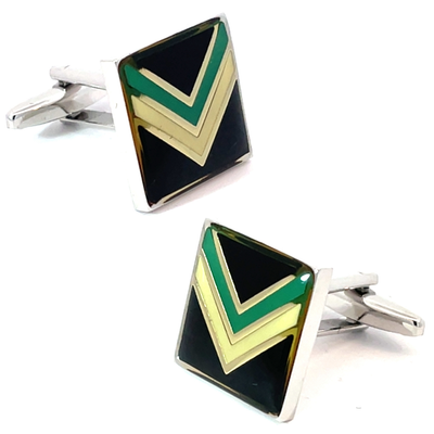 Colour Port Adelaide Power AFL Cufflinks