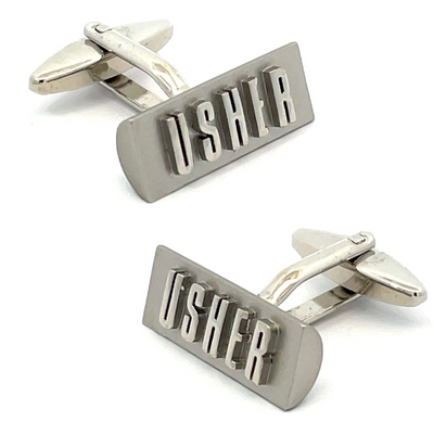 Silver Usher Wedding Cufflinks