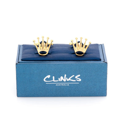 Swiss Gold Crown Cufflinks