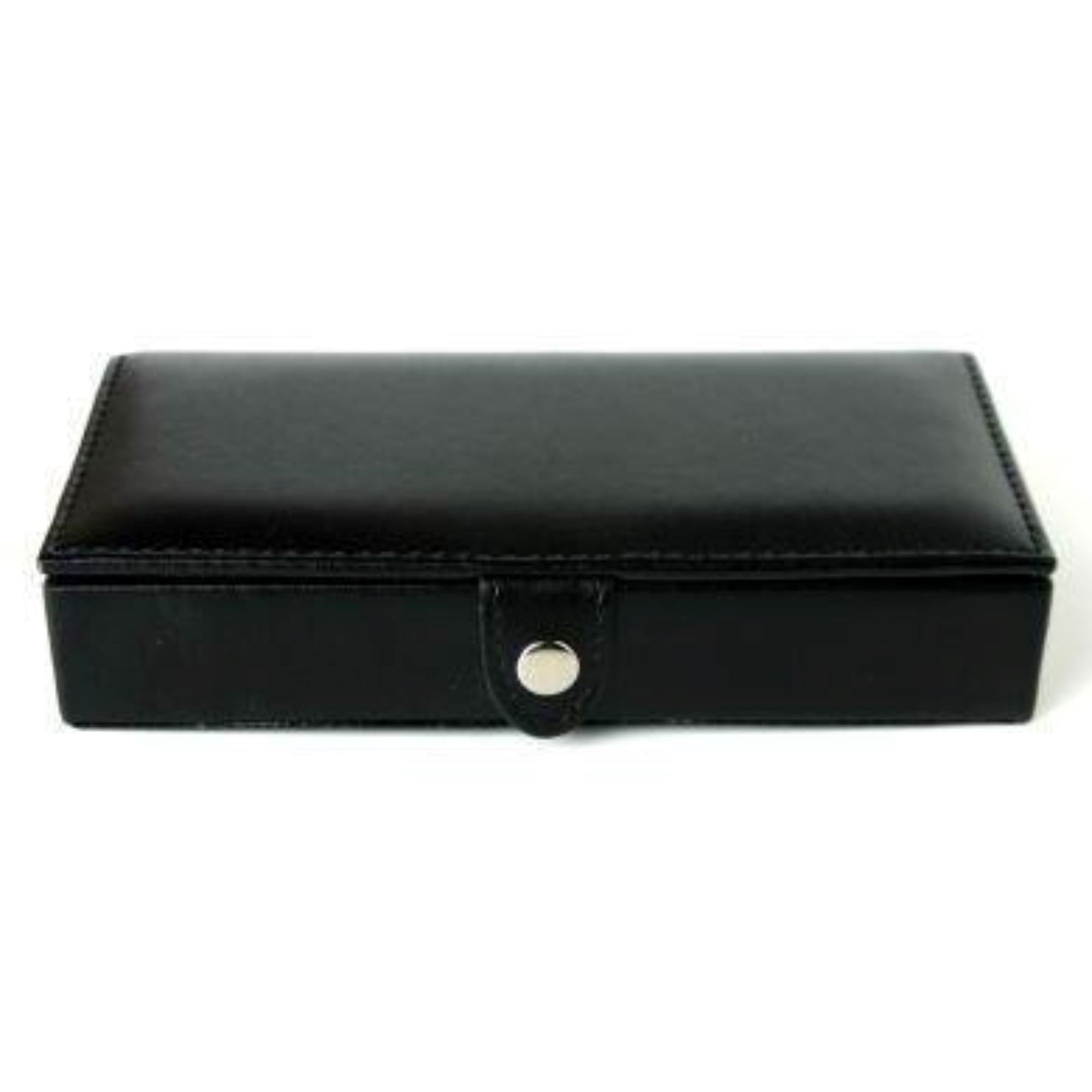 8 Pair Bonded Leather Black/Tan Cufflink Storage Box Cufflink Boxes Clinks Australia 