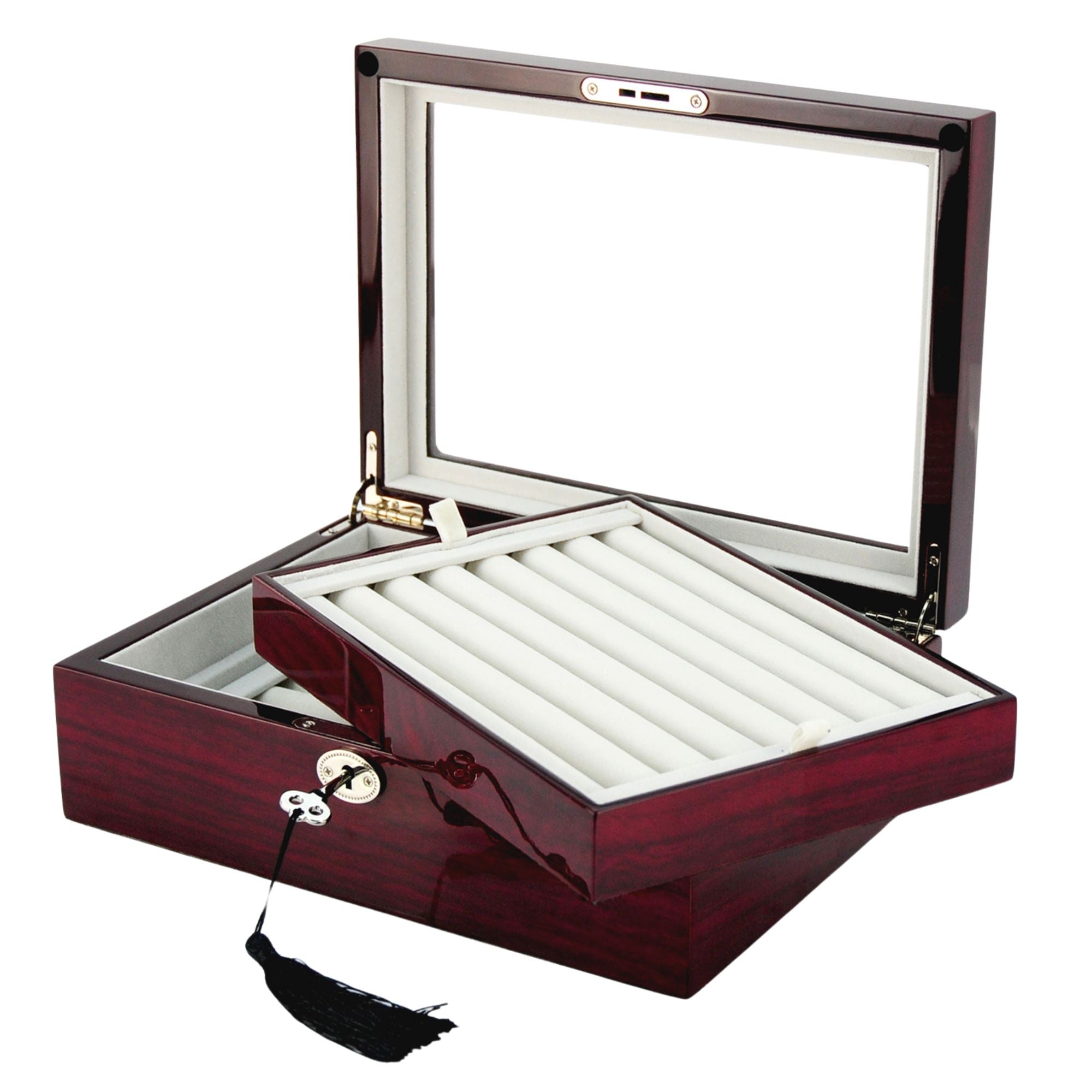 72 Pairs Cherry Wooden Cufflink Box Cufflink Boxes Clinks Australia 