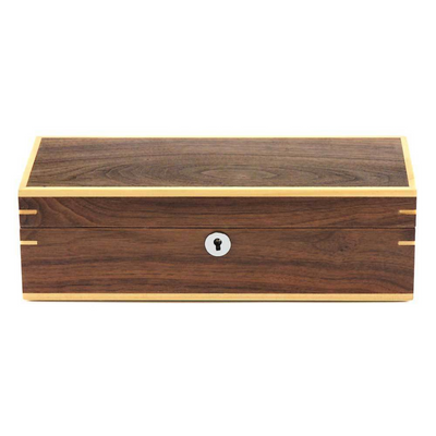 Walnut Wooden Watch Box for 5 Watches