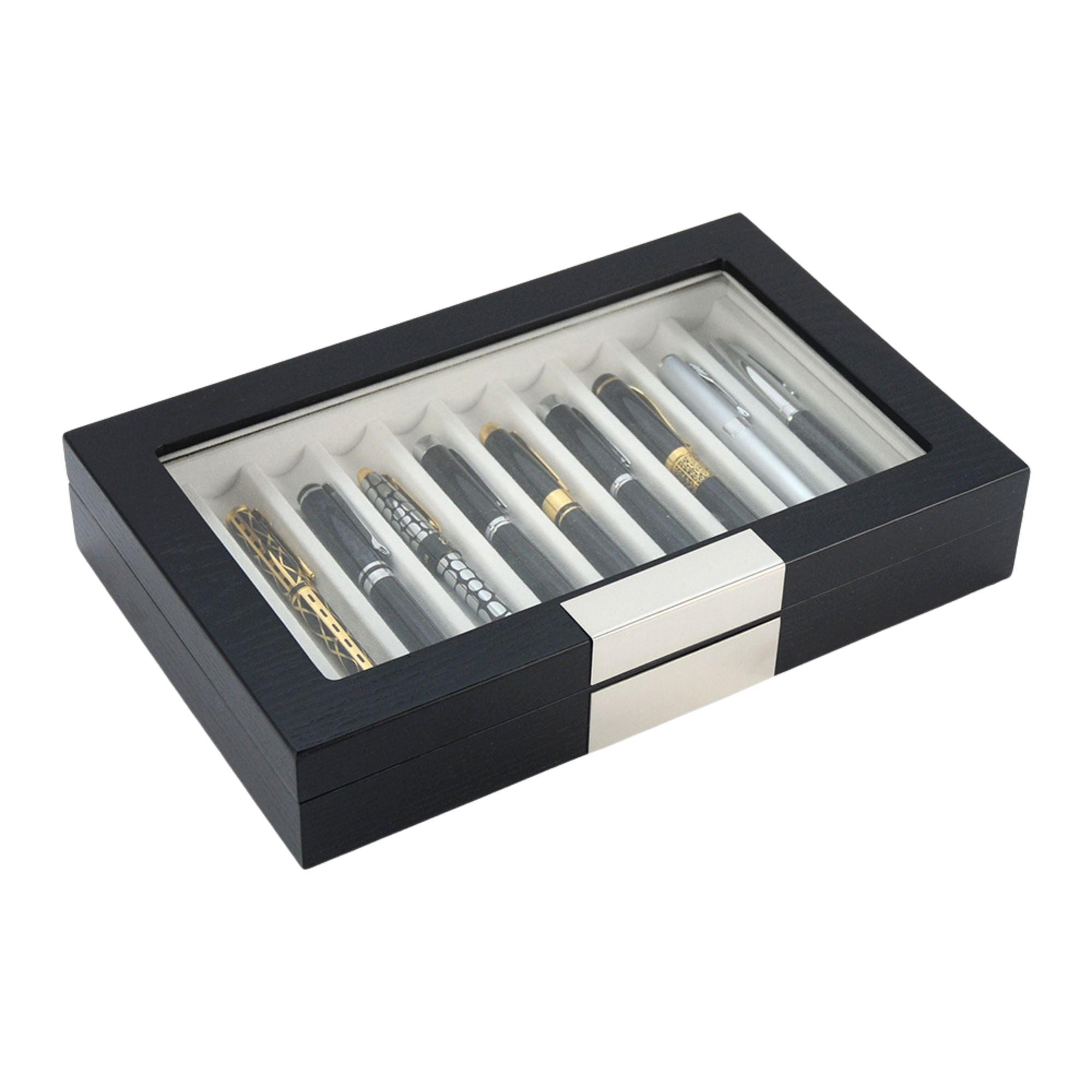 10 Slots Wooden Pen Box Storage Boxes Clinks Australia 