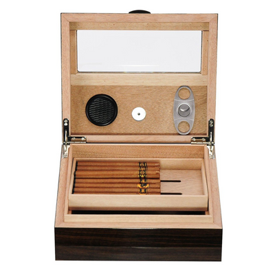 50 CT Walnut Cigar Humidor Wooden Cabinet for Cigars