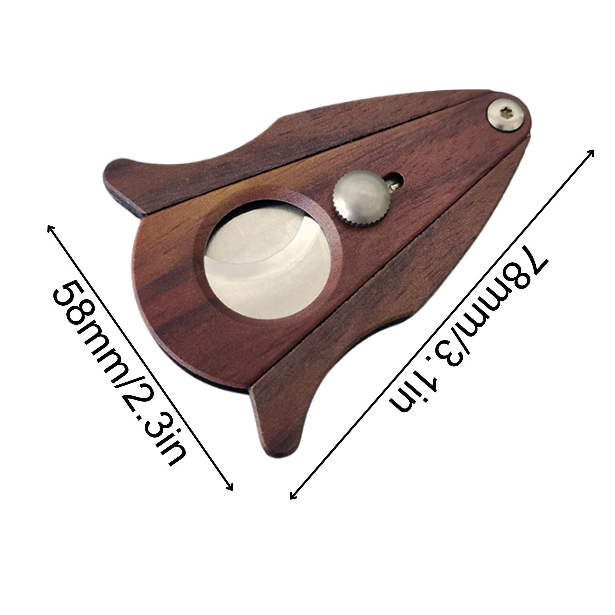 Wood And Stainless Steel 56 Ring Gaugel Cigar Cutter With Cut And Lock System Cigar Cutter Clinks Australia 