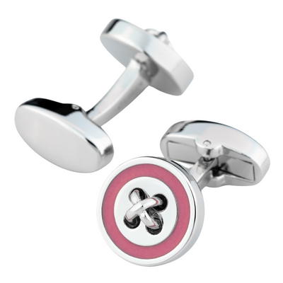 Pink Button Cufflinks