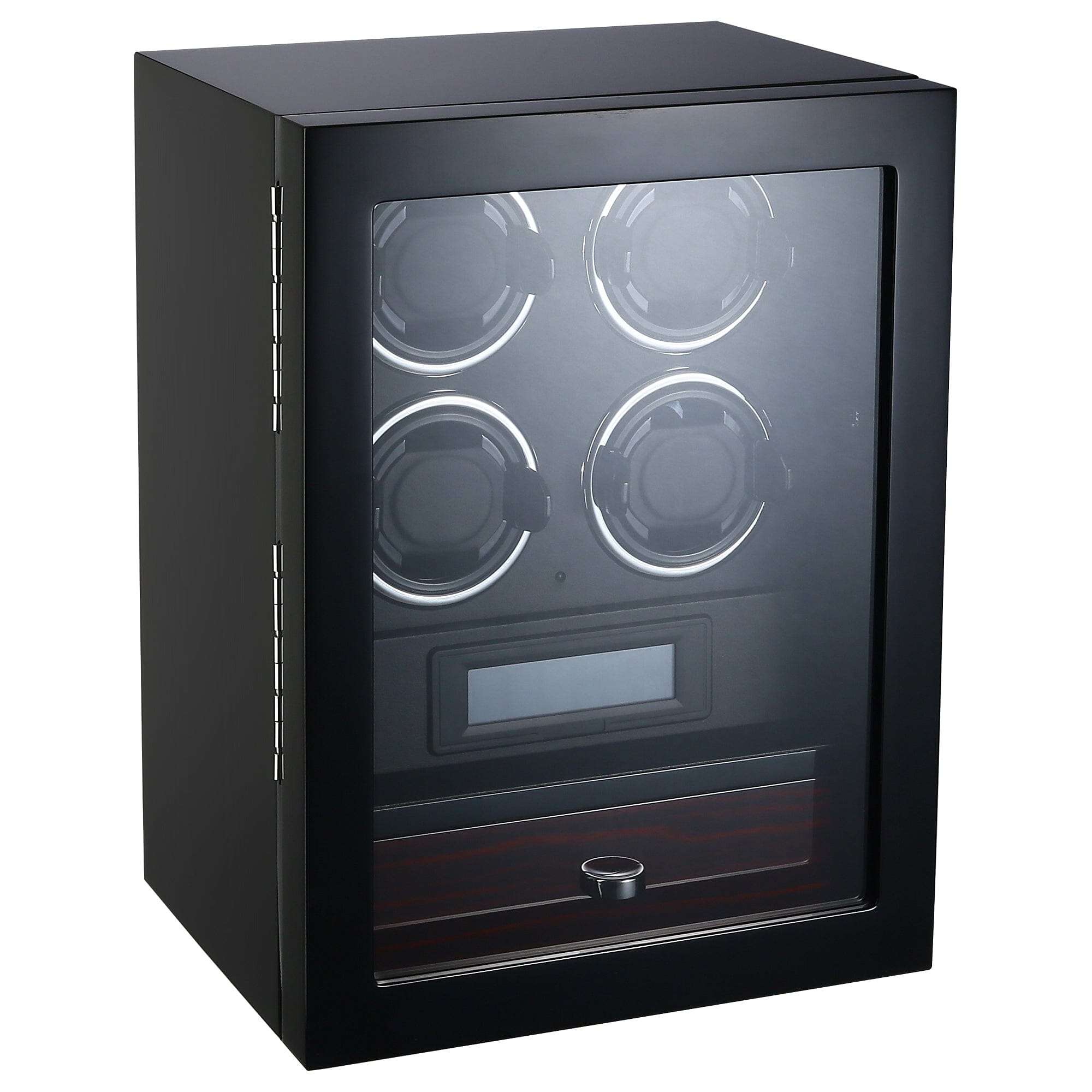 Yarra Quad Watch Winder for 4 + Drawer with Fingerprint Lock Watch Winder Boxes Clinks 