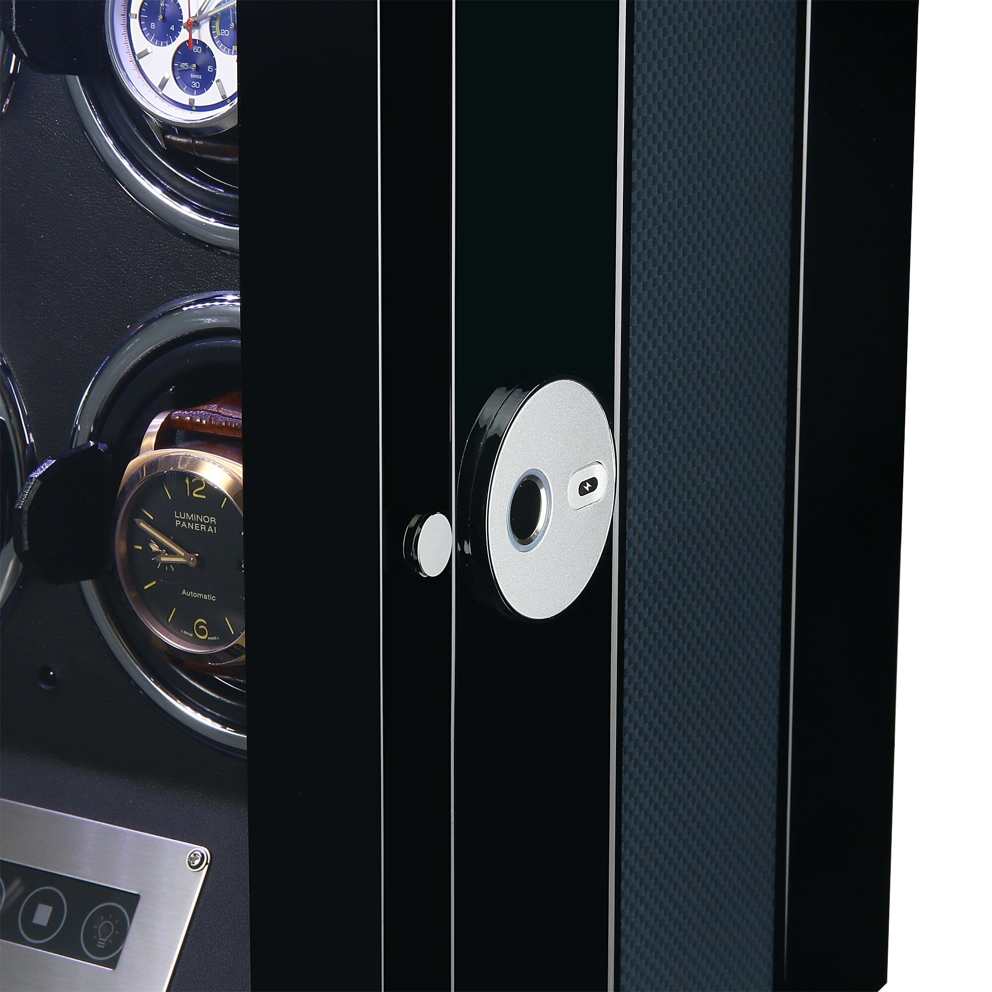Flinders Watch Winder for 6 Watches with Fingerprint Lock Watch Winder Boxes Clinks 