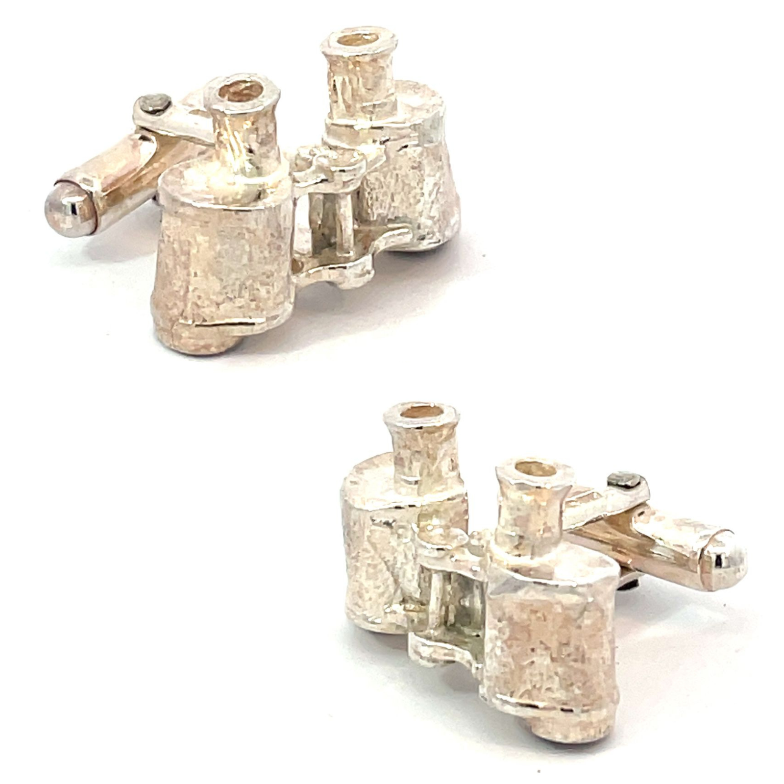 Solid Silver Binoculars Cufflinks