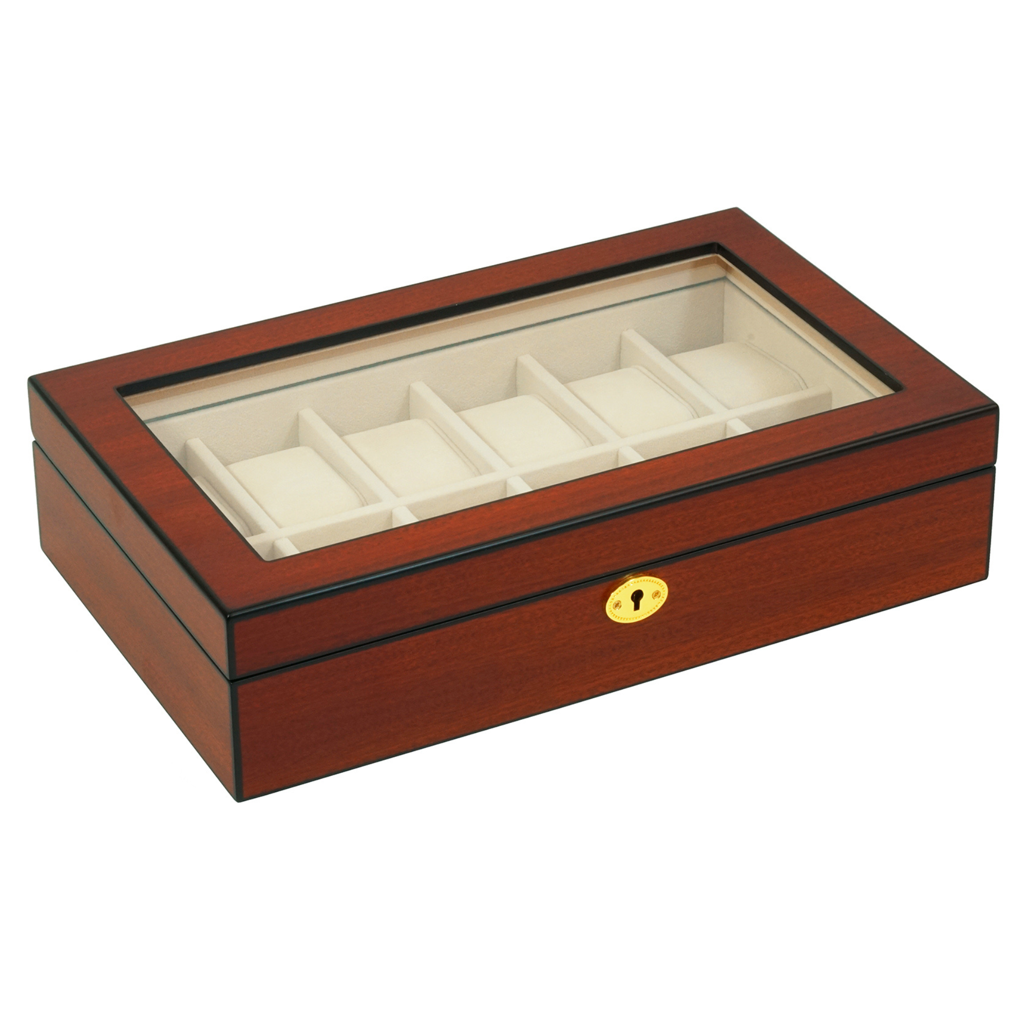 Cherry Wooden Watch Box for 12 Watches