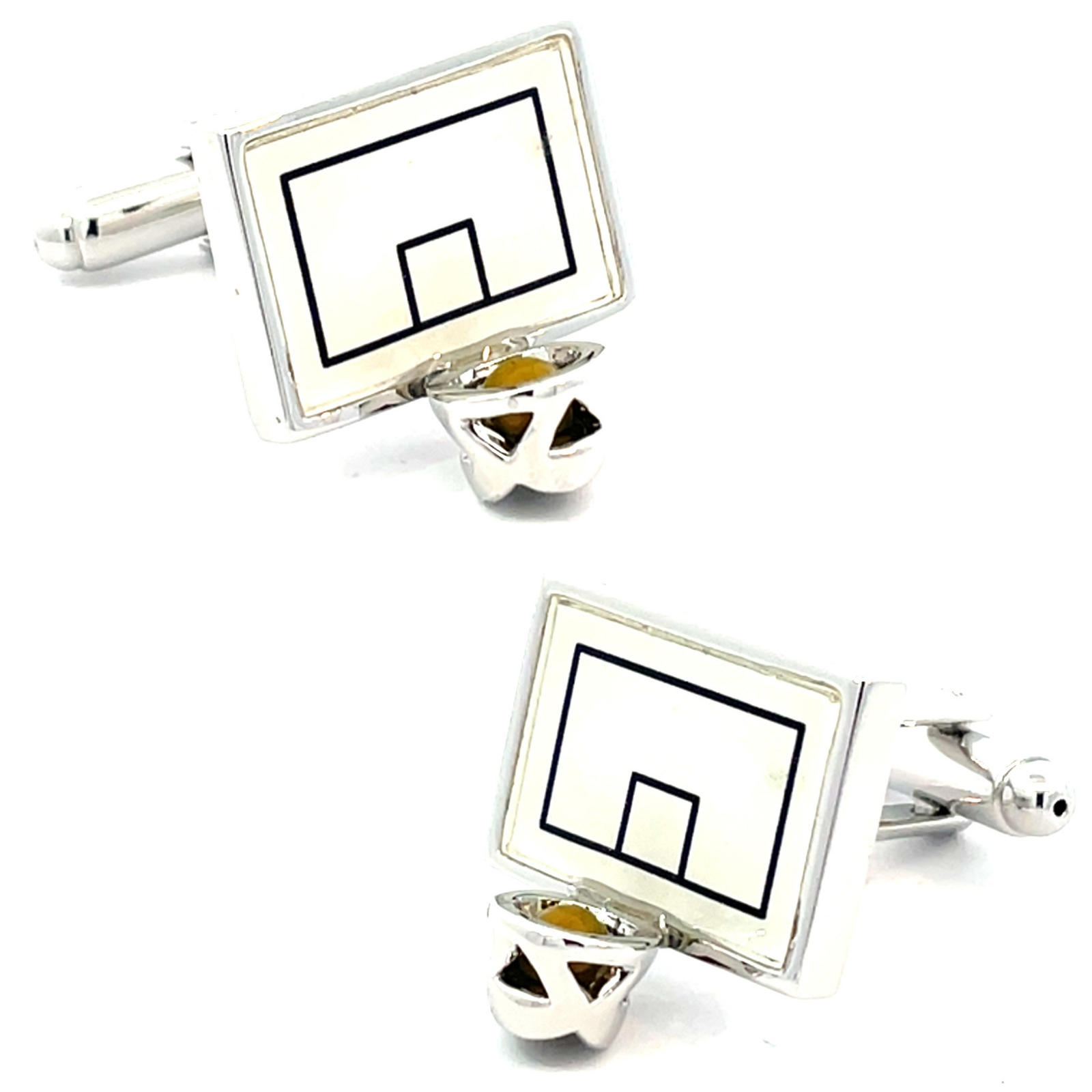 Basketball Backboard and Ring Cufflinks