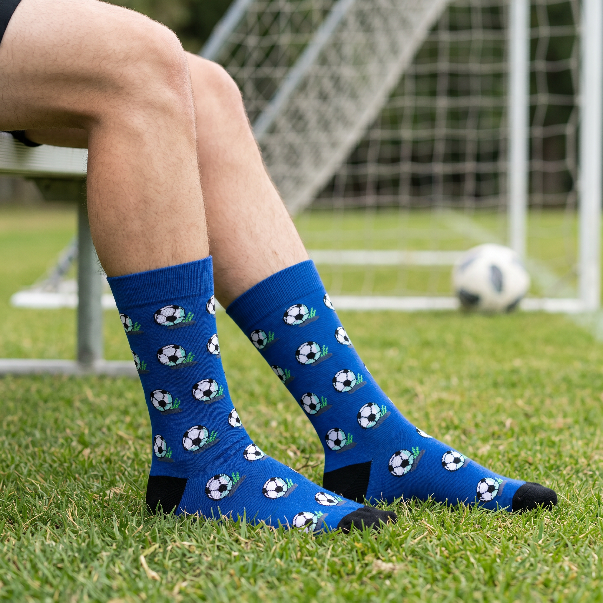 Offside Soccer Football Bamboo Socks by Dapper Roo lifestyle image - Nano Banana Flash #1