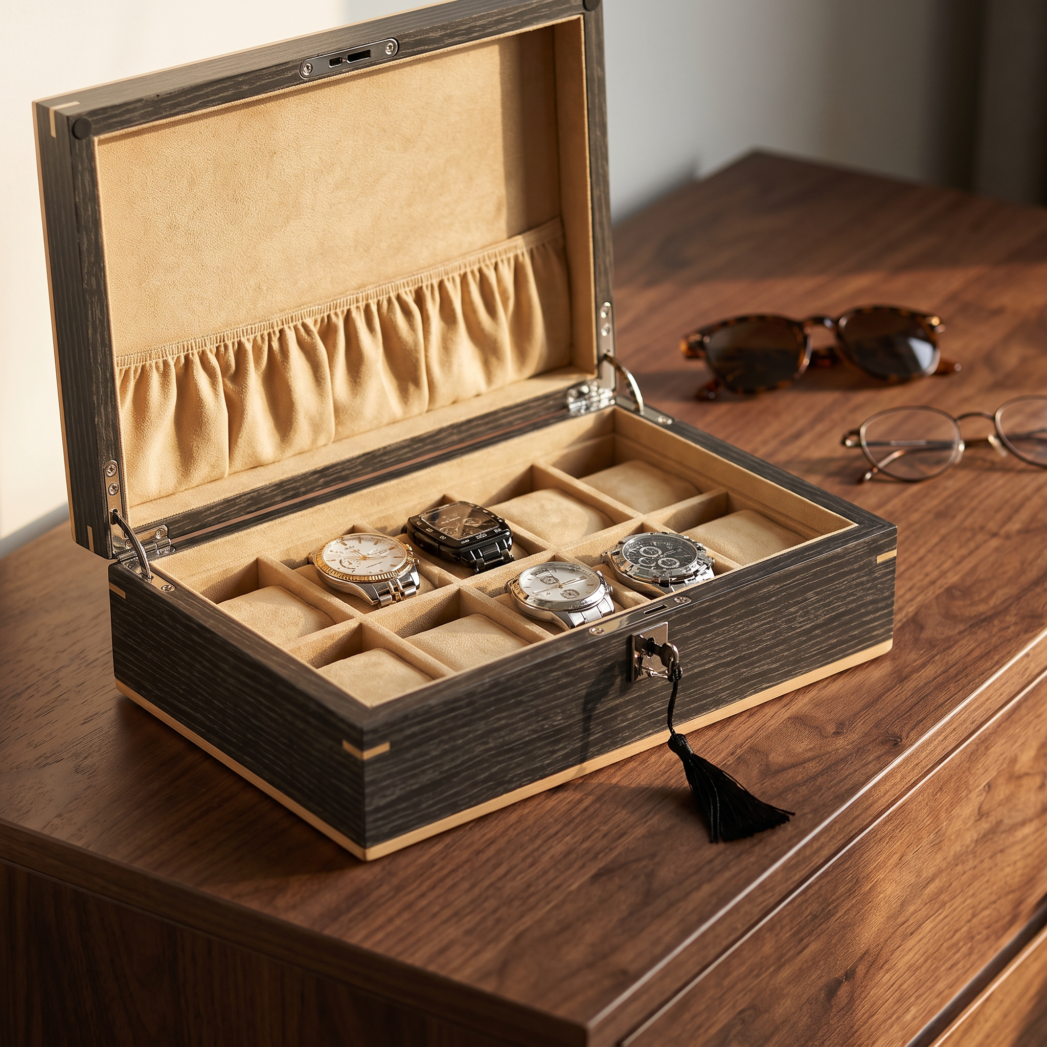 Ginko Wooden Watch Box for 10 Watches — lifestyle shot