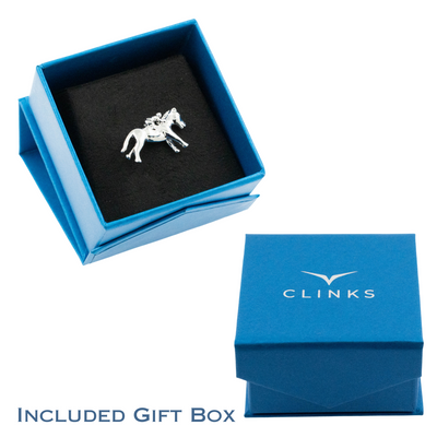 Round Silver Engravable Lapel Pin