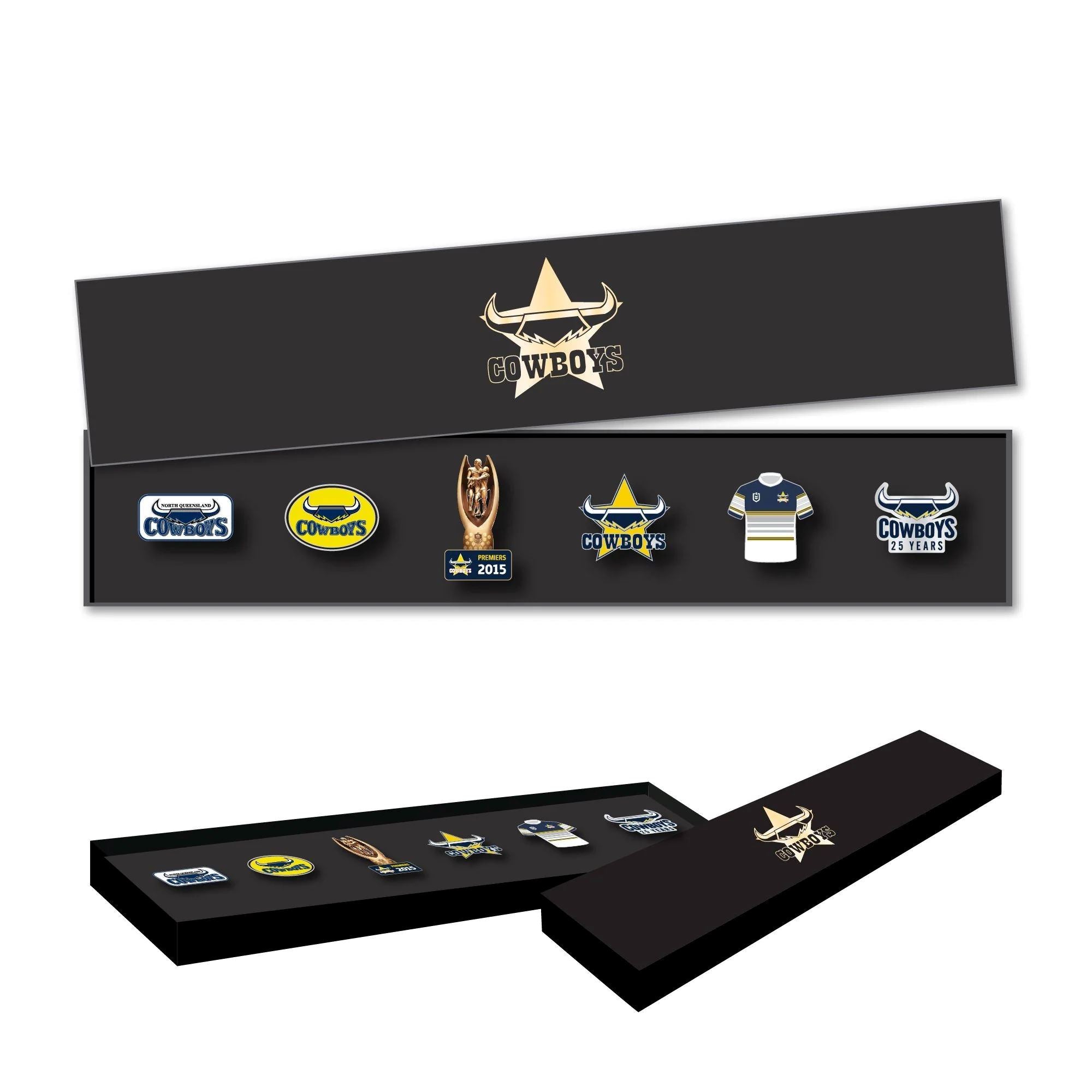 North Queensland Cowboys Logo NRL Pin Set Lapel Pin Clinks 