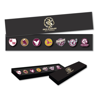 Manly-Warringah Sea Eagles Logo NRL Pin Set