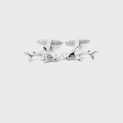 White Pointer Shark Cufflinks