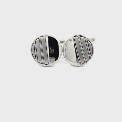 Three Bar Button Cufflinks
