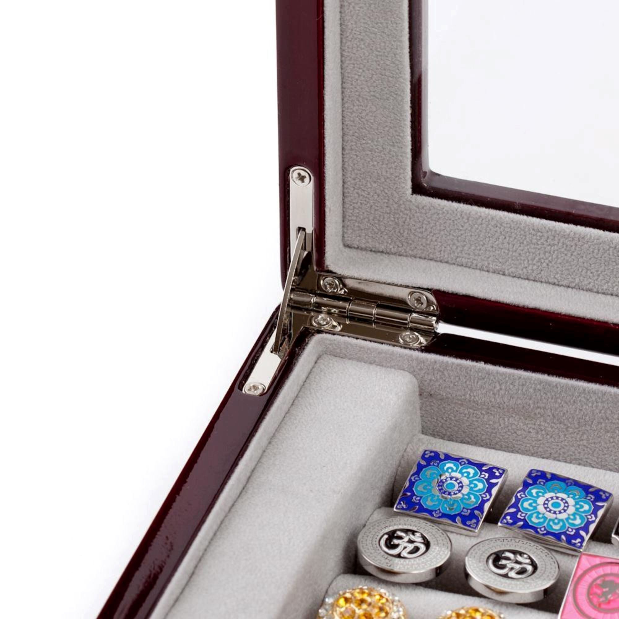 Seconds - 20 Pair Mahogany Cufflink Box (a) Seconds Clinks Australia 