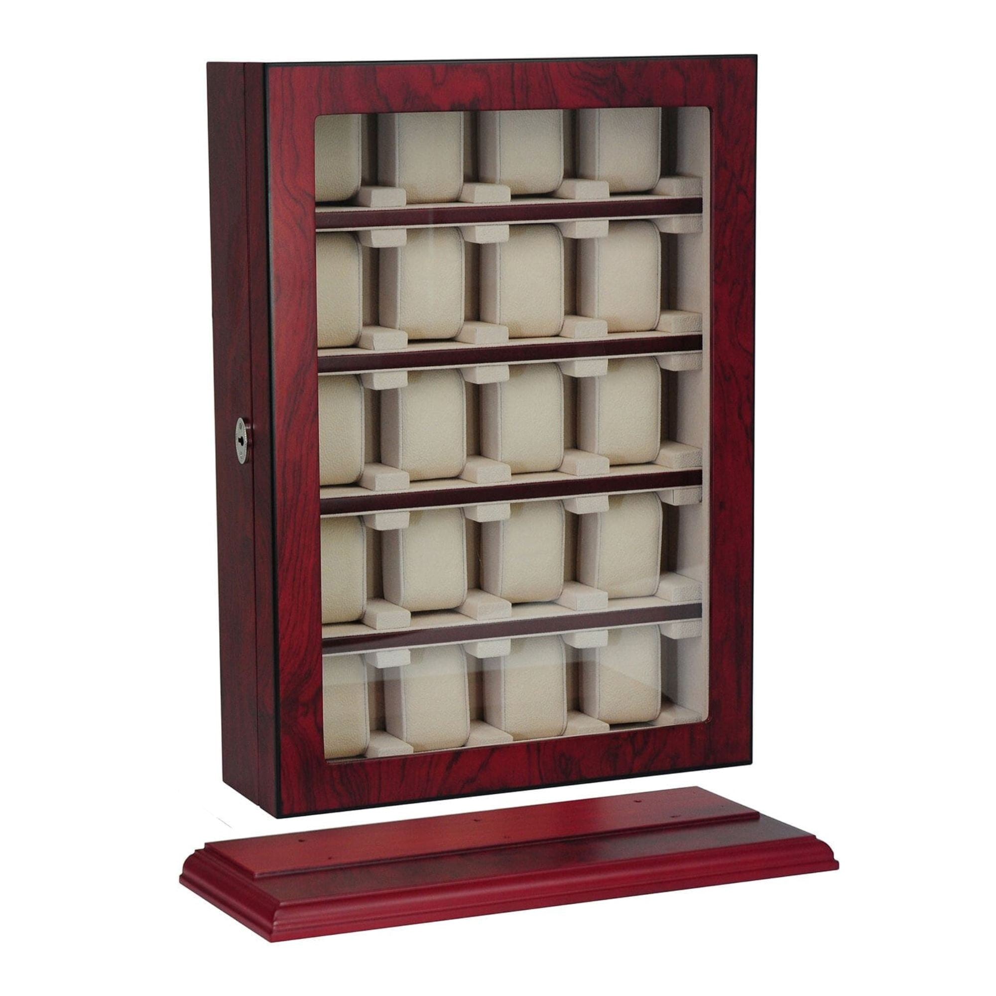 Seconds - Bubinga Wooden Watch Cabinet for 20 Seconds Clinks 