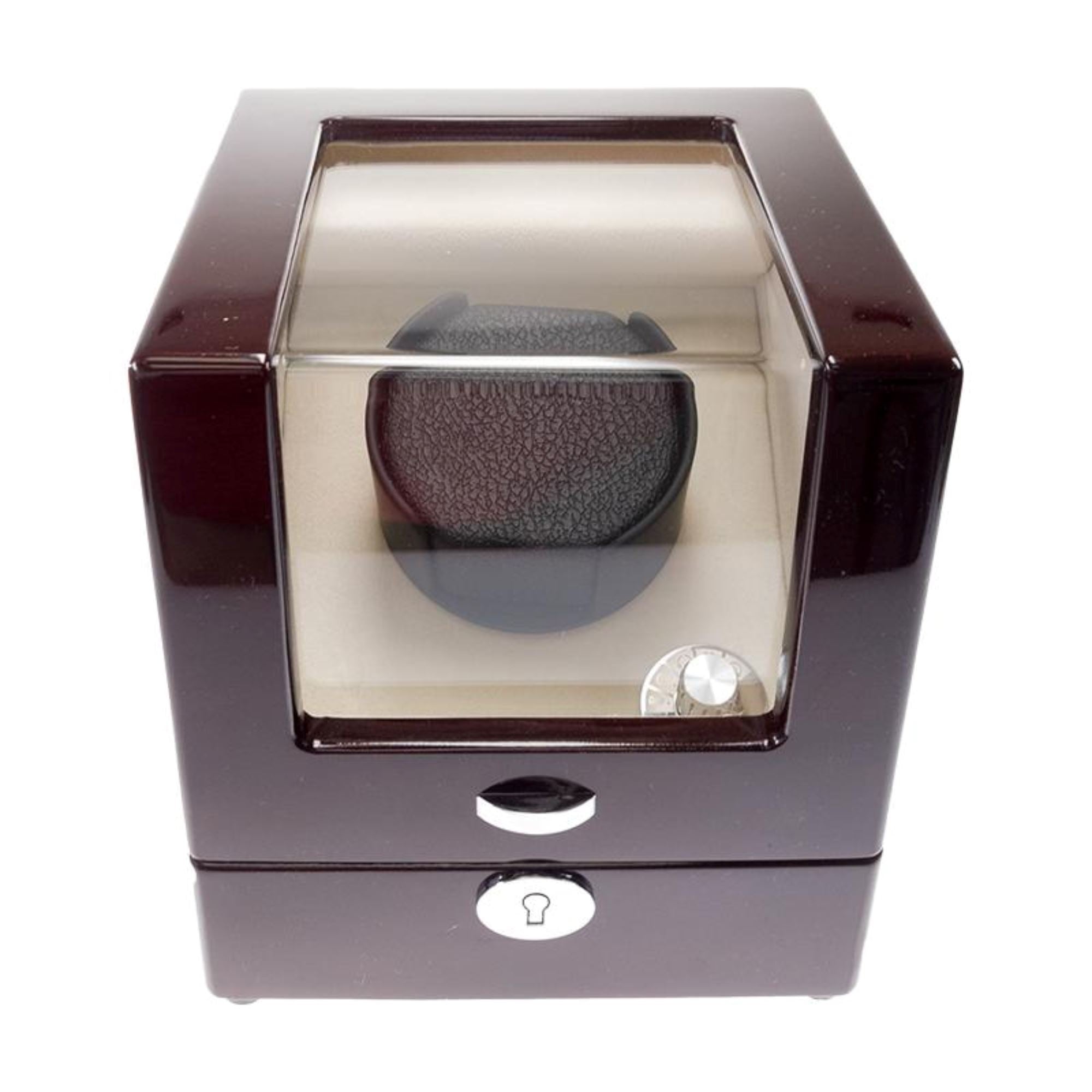 Seconds - Waratah Watch Winder Box for 1 Watch in Mahogany (f) Seconds Clinks 