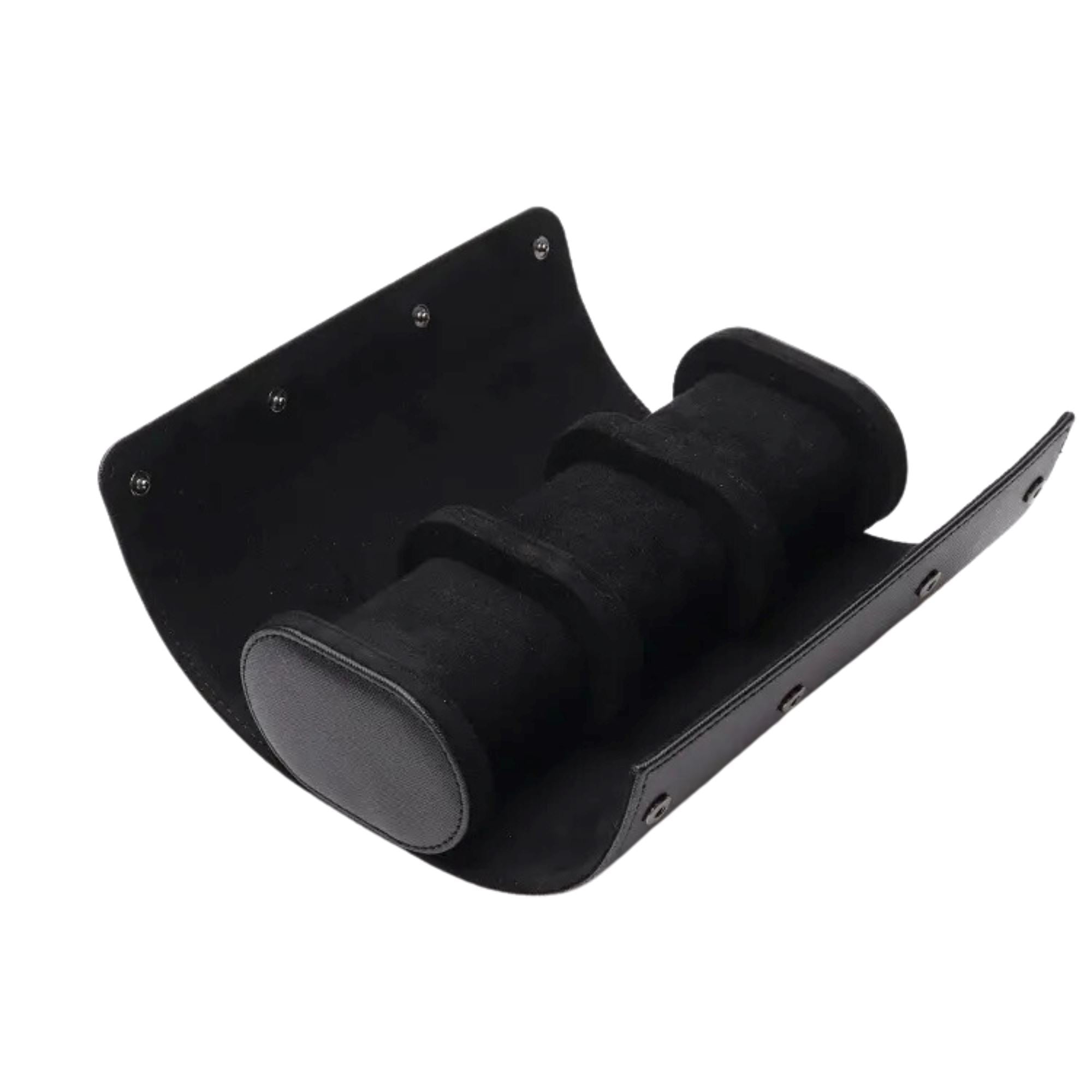 Seconds - Watch Roll Case for 3 in Black Vegan Leather Seconds Clinks 