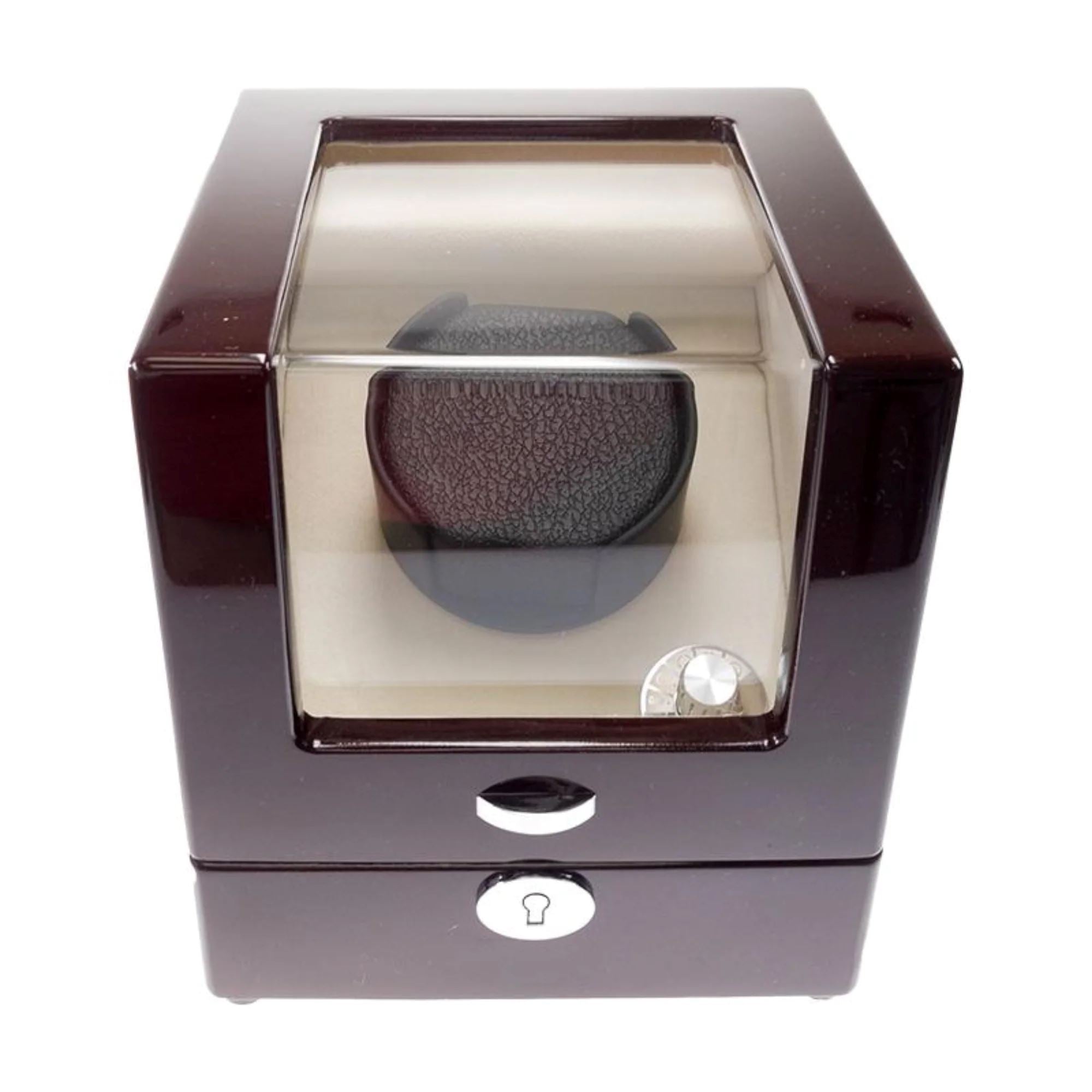 Seconds - Waratah Watch Winder Box for 1 Watch in Mahogany (l) Seconds Clinks 
