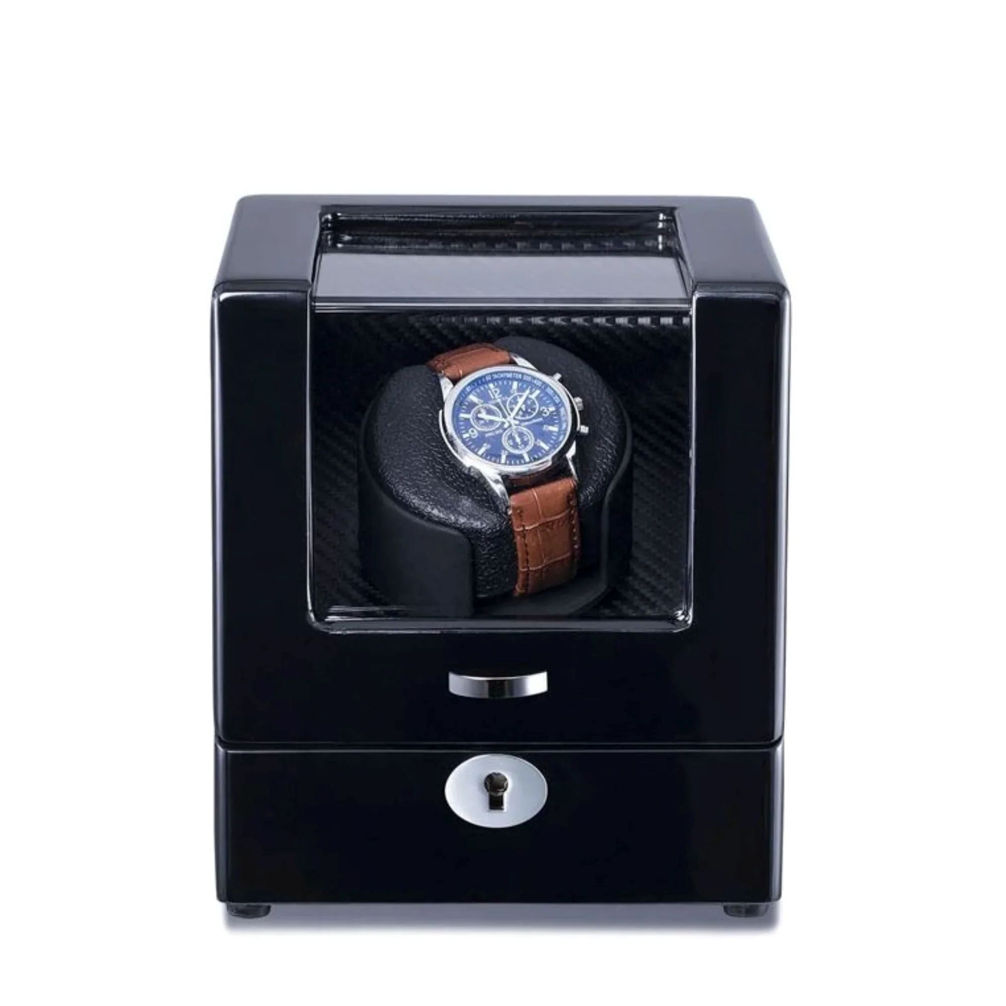 Seconds - Waratah Watch Winder Box for 1 Watch in Black (e) Seconds Clinks 