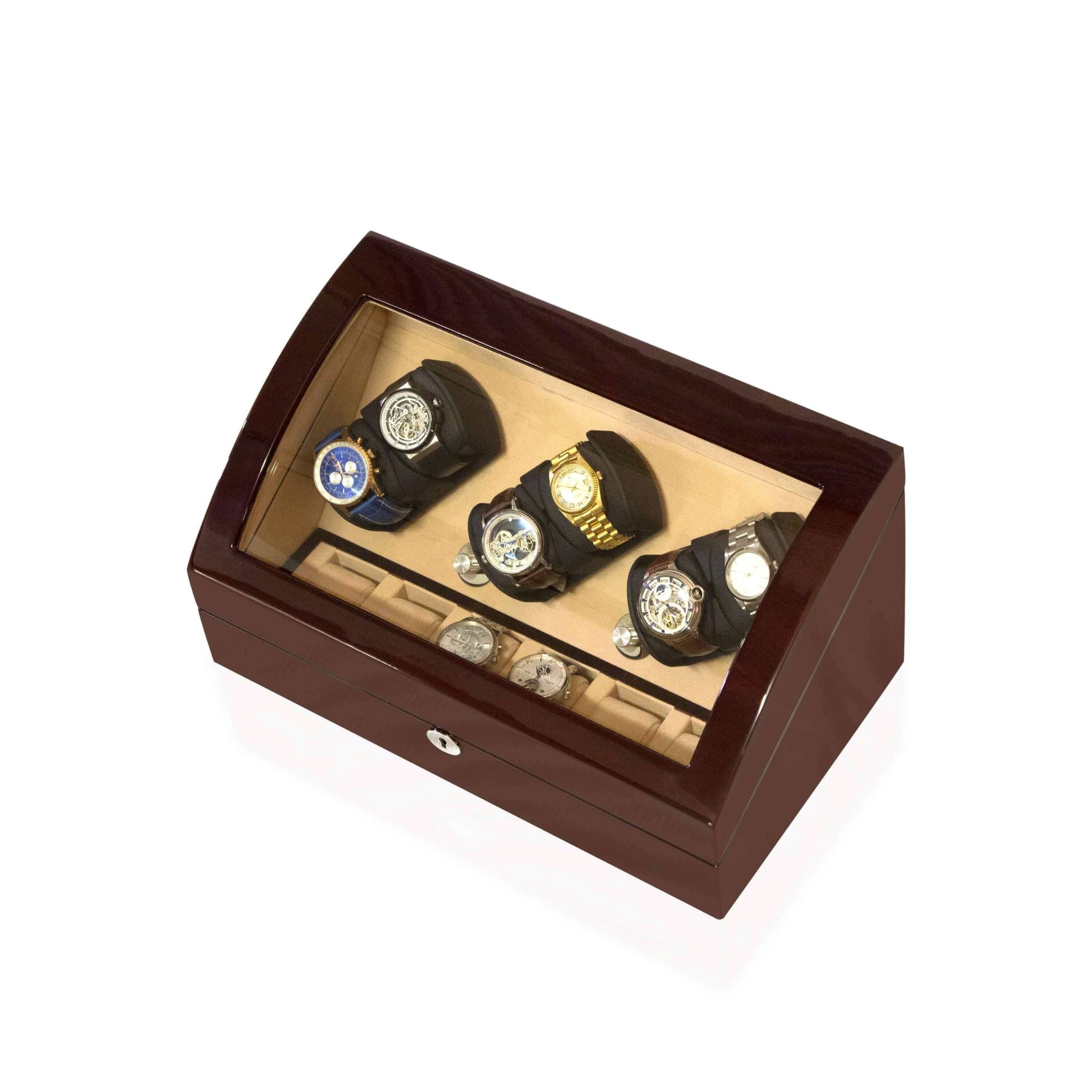 Seconds - Avoca Watch Winder Box 6 + 6 Watches in Mahogany (E) Seconds Clinks 