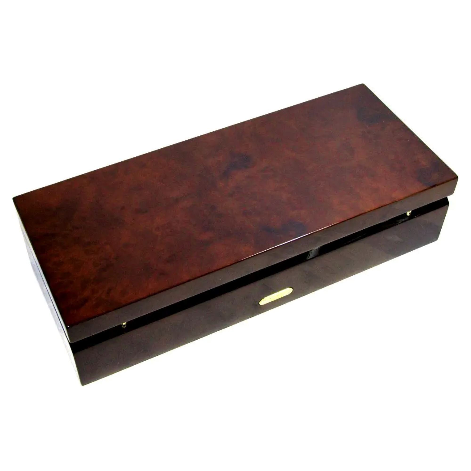 Seconds - Camphor Burl Wood 24 Cufflink Box Seconds Clinks 