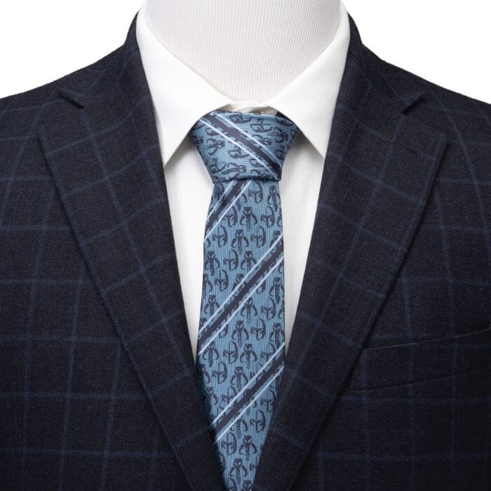 Star Wars Mando Navy Stripe Mens Tie Ties Star Wars 