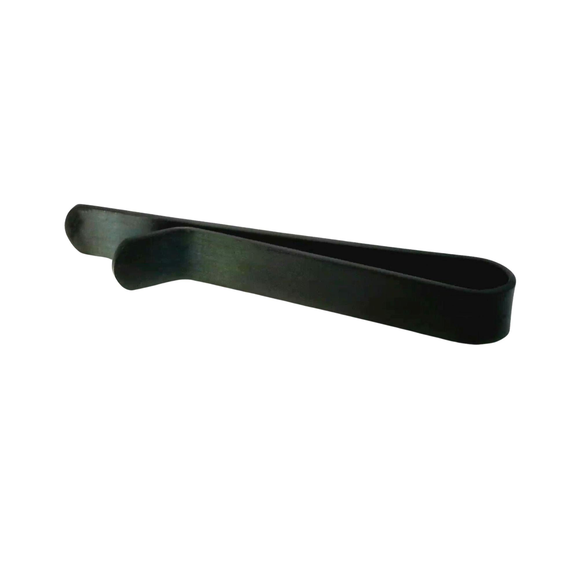 Shiny Black Tie Bar with curved end 50mm Tie Bars Clinks Australia 