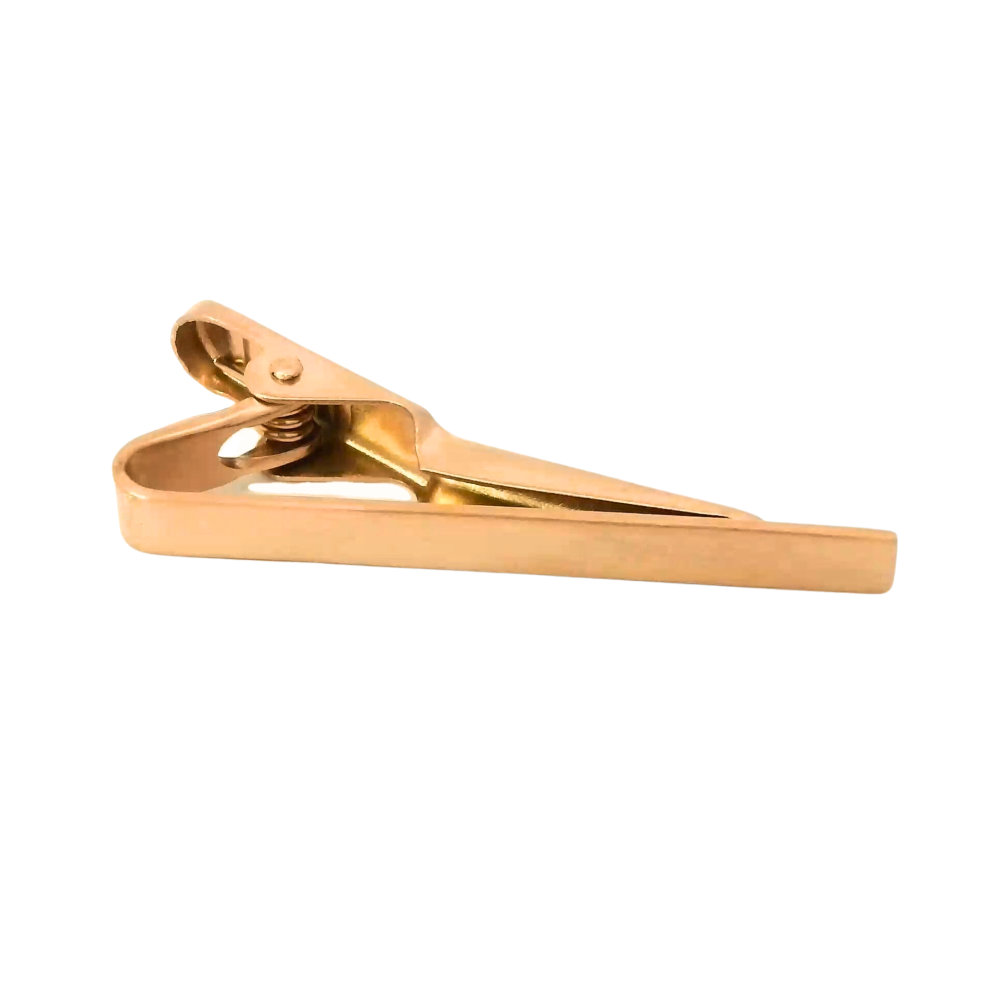 Small Brushed Rose Gold Tie Clip 40mm