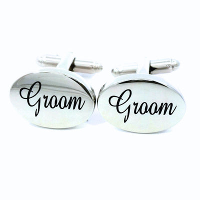 Groom Script Wedding Cufflinks