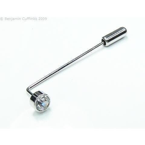 Crystal Solitaire Stick Pin Tie Bars Clinks 