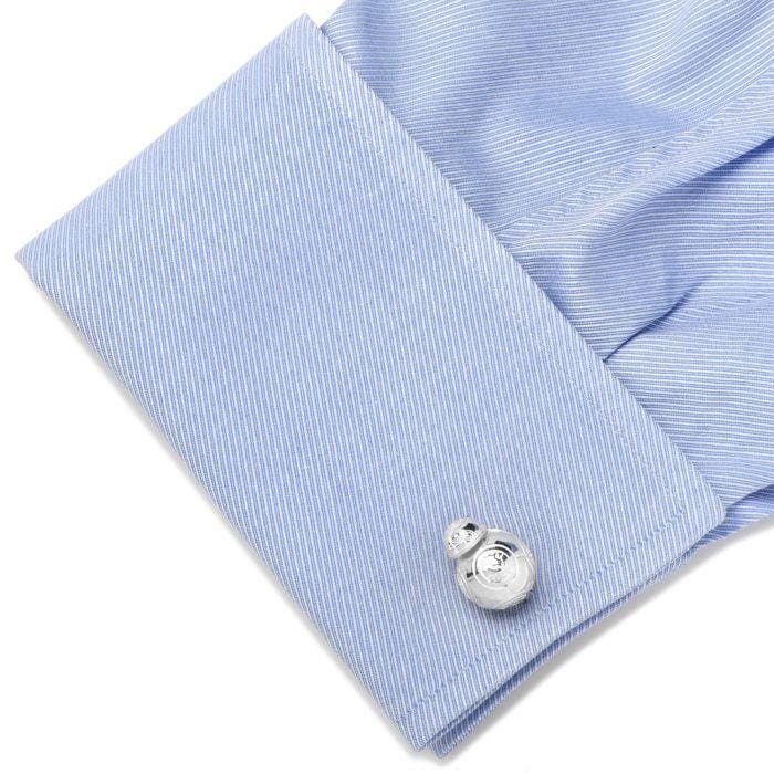 Sterling Silver 3D BB-8 Star Wars Cufflinks Novelty Cufflinks Star Wars 